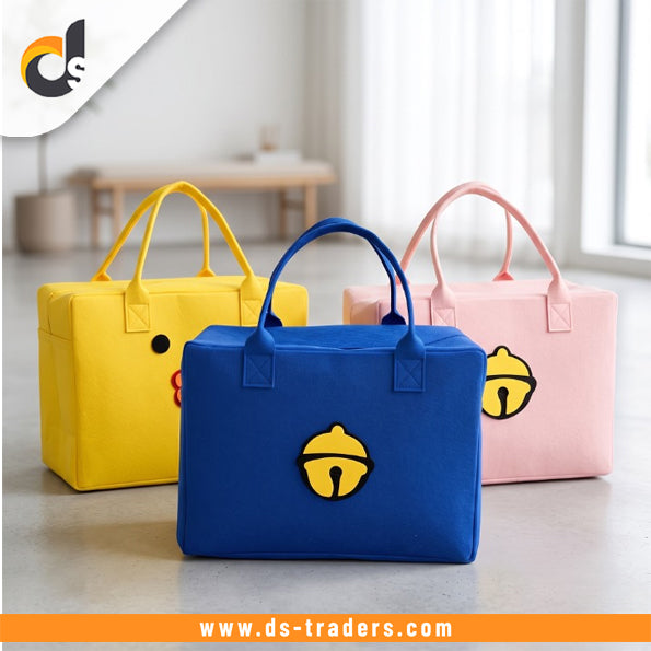 Cute Cartoon Large Size Felt Travel Bag