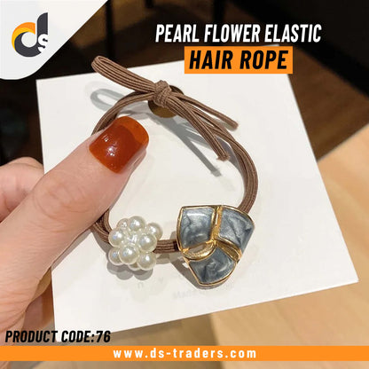 Pearl Flower Elastic Hair Rope