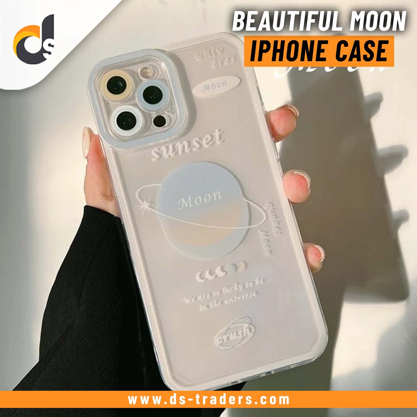 Beautiful Moon Design - iPhone Back Case Only