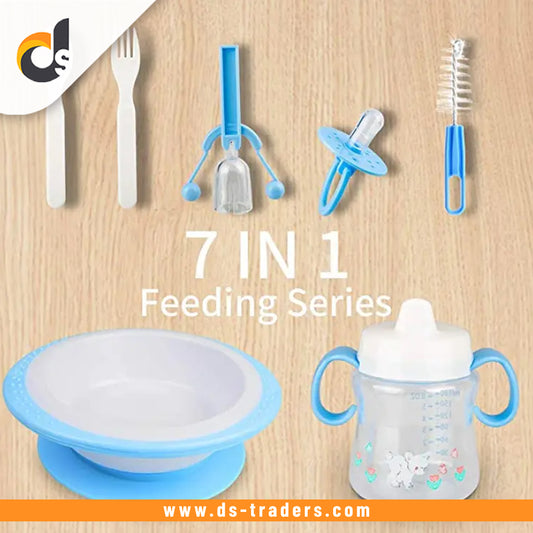  7 in 1 Baby Feeding Set Suction Bowl with Cup