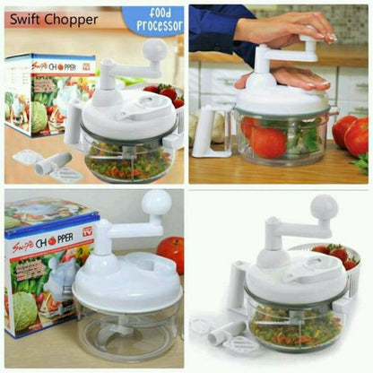 Swift Chopper Manual Food Processor | Salad Spinner | Ice Crusher | Meat Chopper