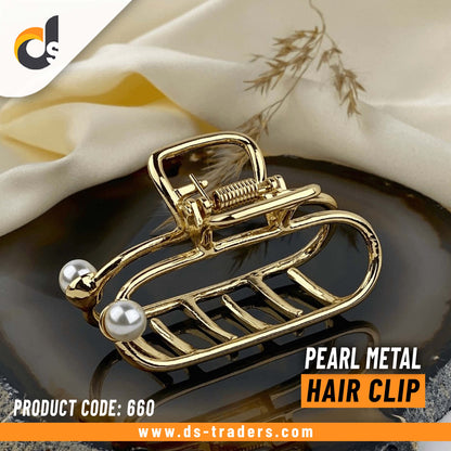 Pearl Metal Hair Clip