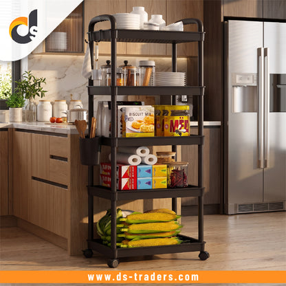 5-Layer Rolling Storage Cart Trolley With Wheels