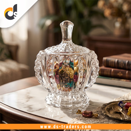 Elegant Candy Glass Jar With Lid
