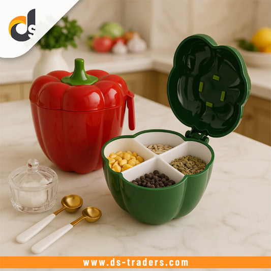 4-In-1 Bell Pepper Storage Containers With Spoons