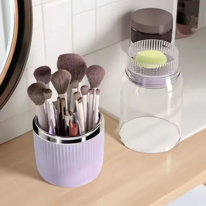 360 Degree Makeup Organizer with Brush Holder