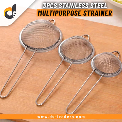 3pcs Stainless Steel Multipurpose Strainer Set