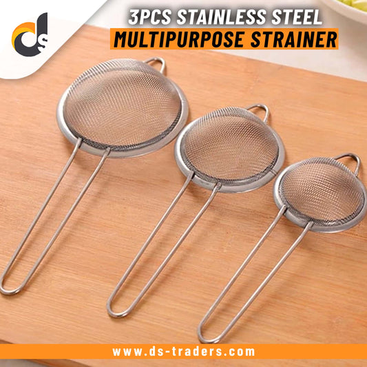 3pcs Stainless Steel Multipurpose Strainer Set