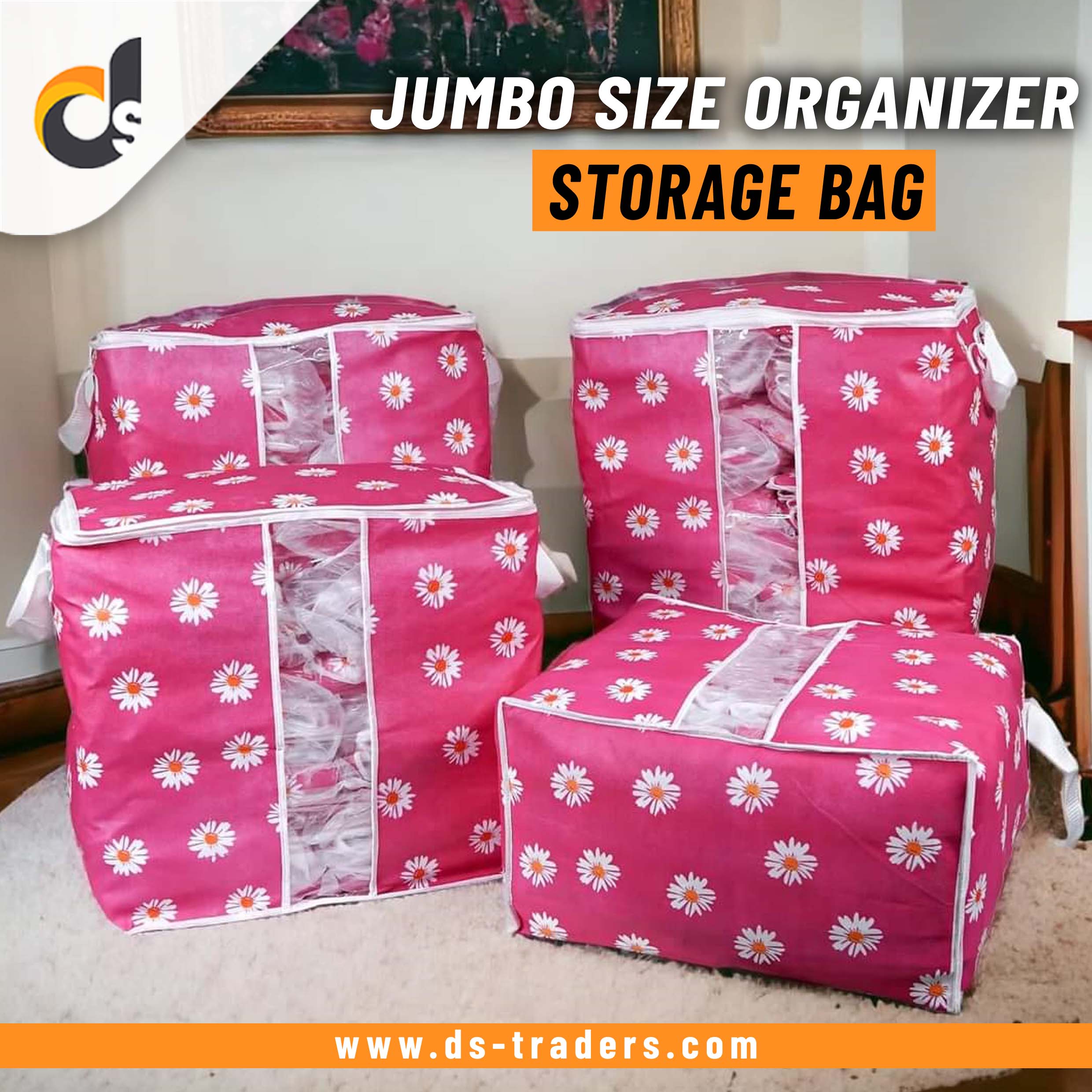 Jumbo Size Multipurpose Storage Bag Organizer for Clothes