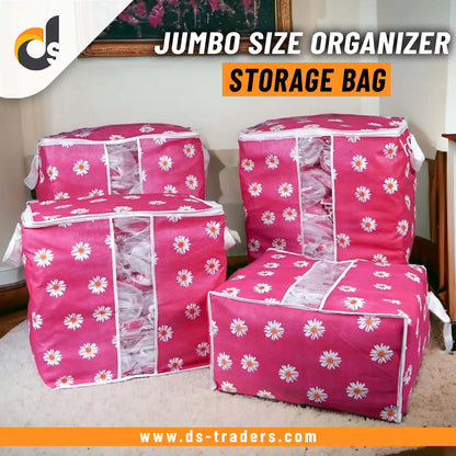 Pack of 5 - Jumbo Size Multipurpose Storage Bag & Organizer for Clothes & Blanket