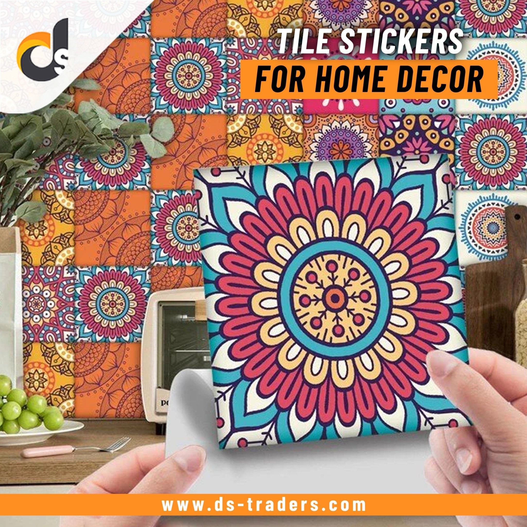 Tile Tag Sticker 12pcs Self Adhesive Tile Stickers for Home Decor β DS Traders