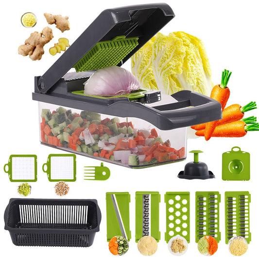 14Pcs Set - Multifunctional Vegetable Slicer. - DS Traders
