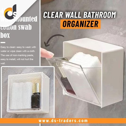 1PC Clear Wall Bathroom Organizer - DS Traders