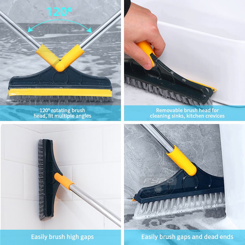 2 In 1 Floor Scrub Cleaning Brush With Removable Long Handle. - DS Traders
