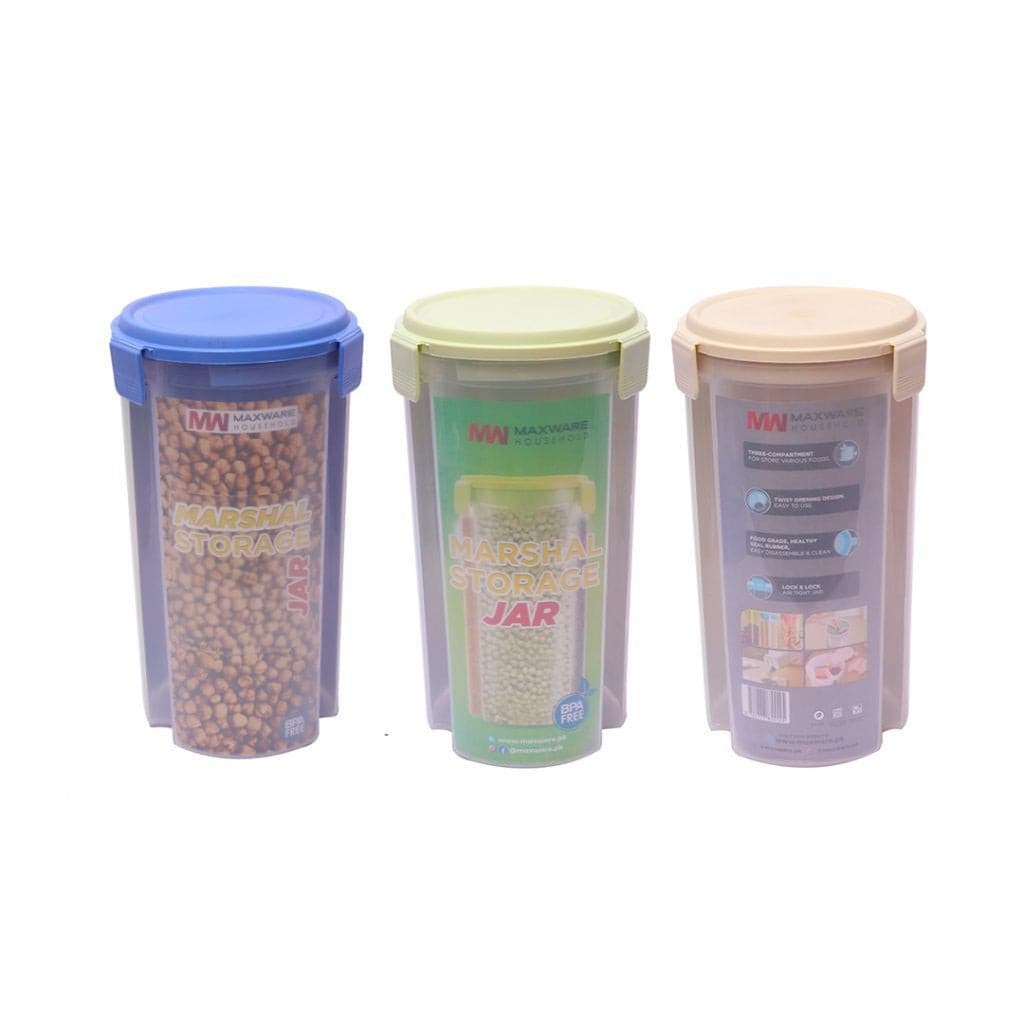 3 Portions Air Tight Storage Container for Multipurpose Use - DS Traders