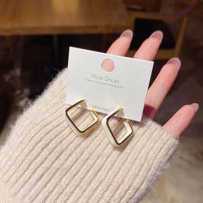 3 Side Square Earrings - DS Traders