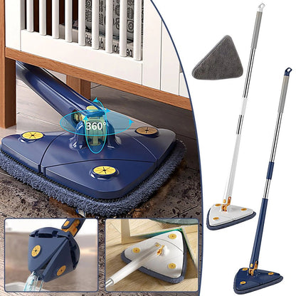 360° Rotatable Adjustable Cleaning Triangle Mop Multipurpose Cleaning Brush. - DS Traders