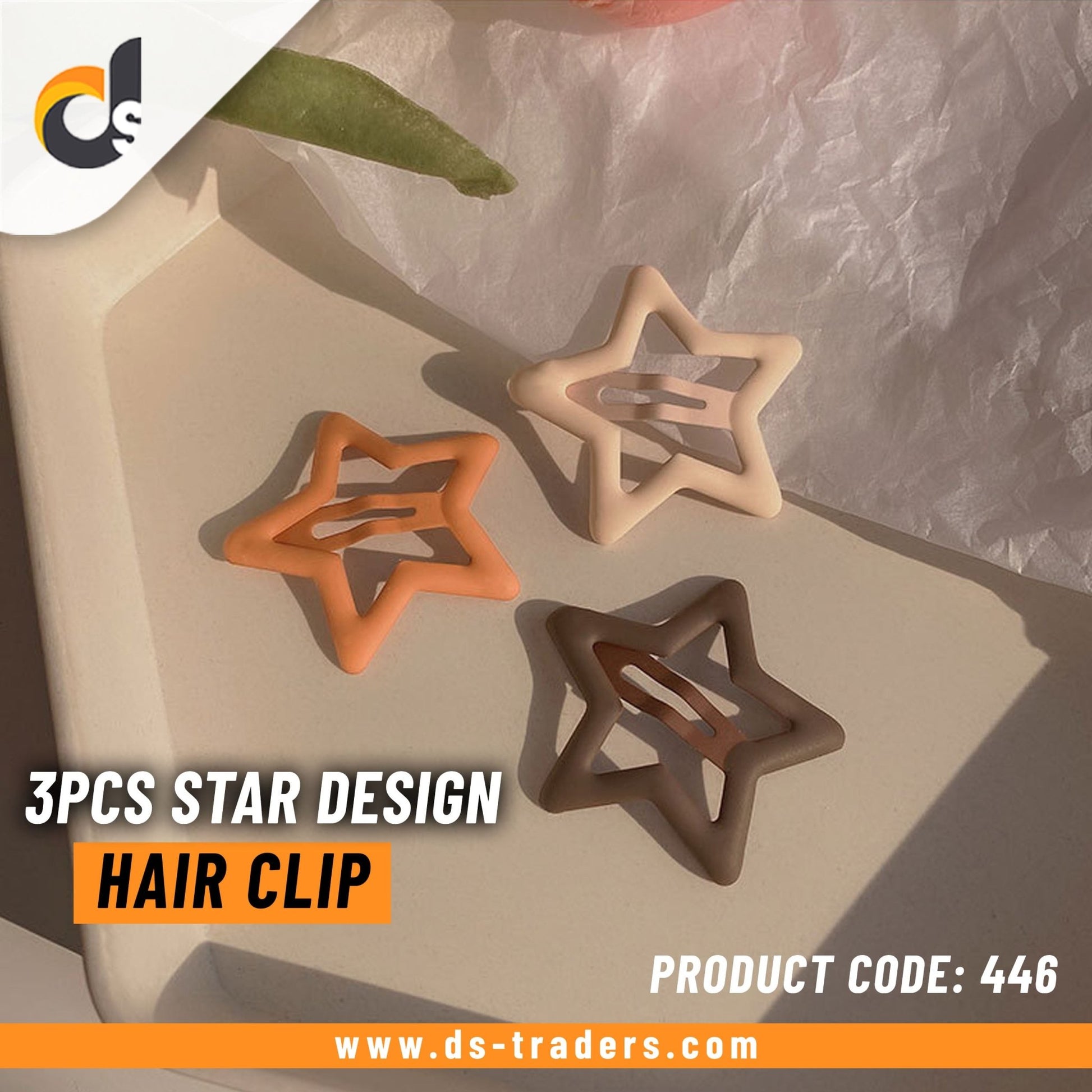 3Pcs Star Design Hair Clip - DS Traders