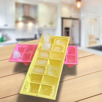 Pack Of 3 Plastic Ice Cube Tray.