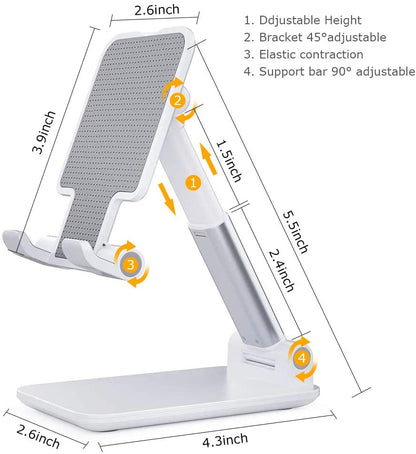 Adjustable Cell Phone Stand, Foldable Portable Phone Holder