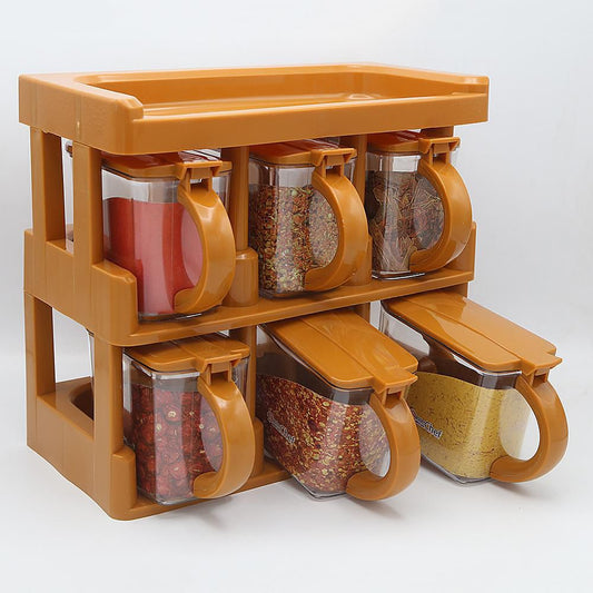 6pcs Spice Rack with Spoon - DS Traders