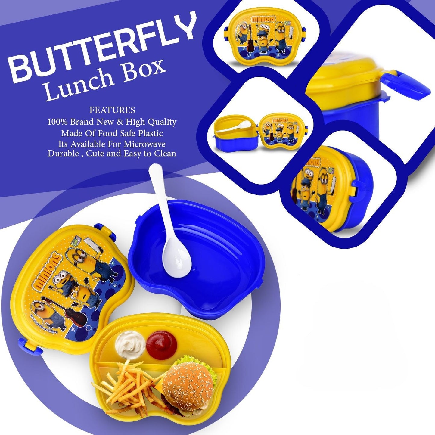 Butterfly Style Lunch Box for Kids