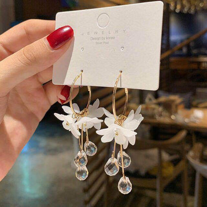 Acrylic Flower Drop Earrings - DS Traders