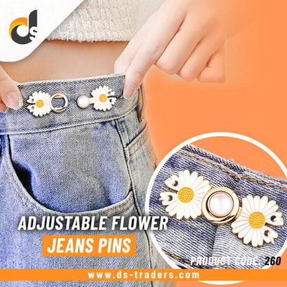 Adjustable Flower Shape Jeans Pins - DS Traders