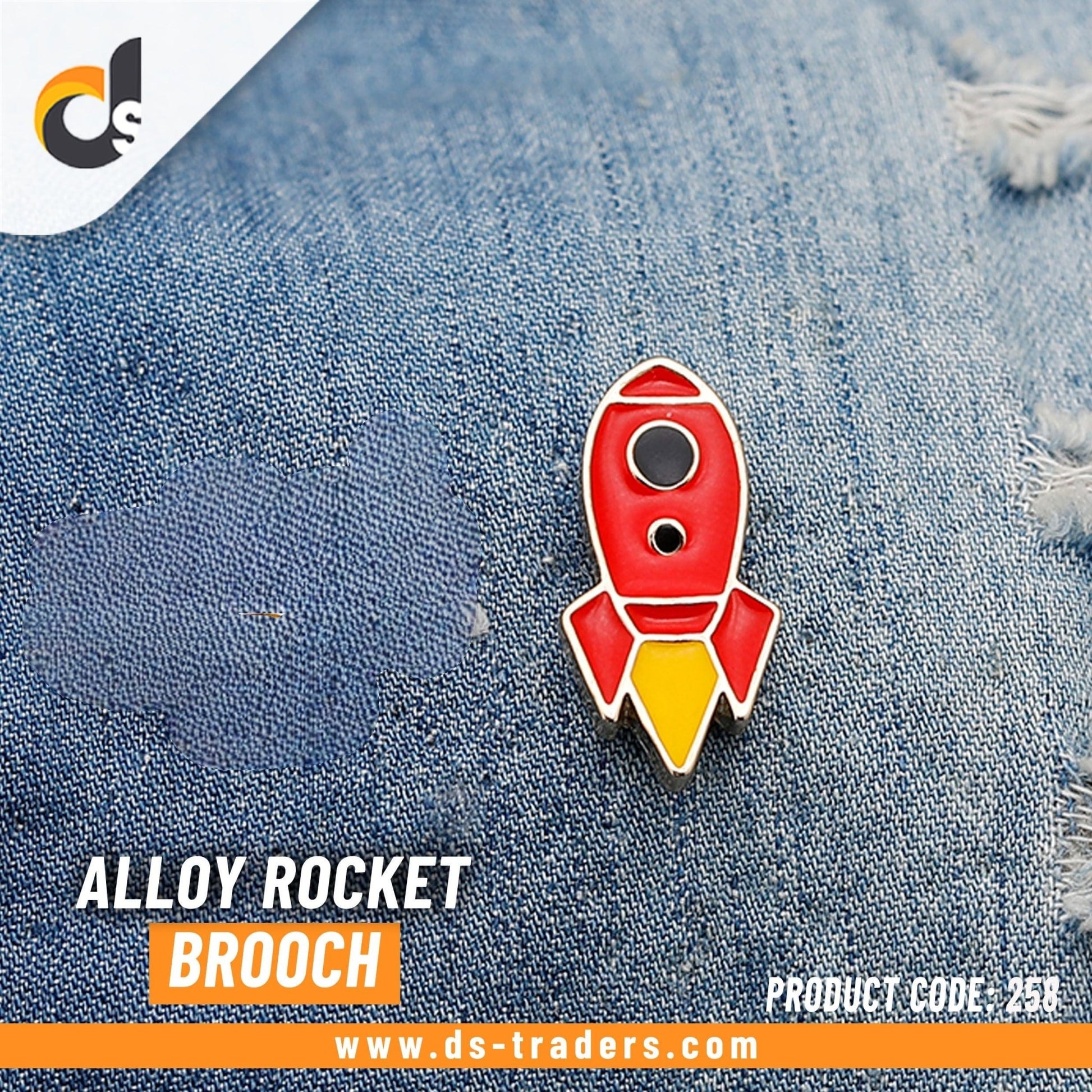 Alloy Rocket Shape Brooch - DS Traders