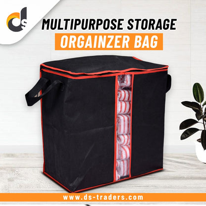 Black Storage Oraganizer Bag for Multipurpose Use - DS Traders