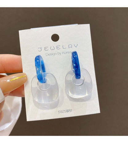 Blue Transparent Acrylic Earrings - DS Traders