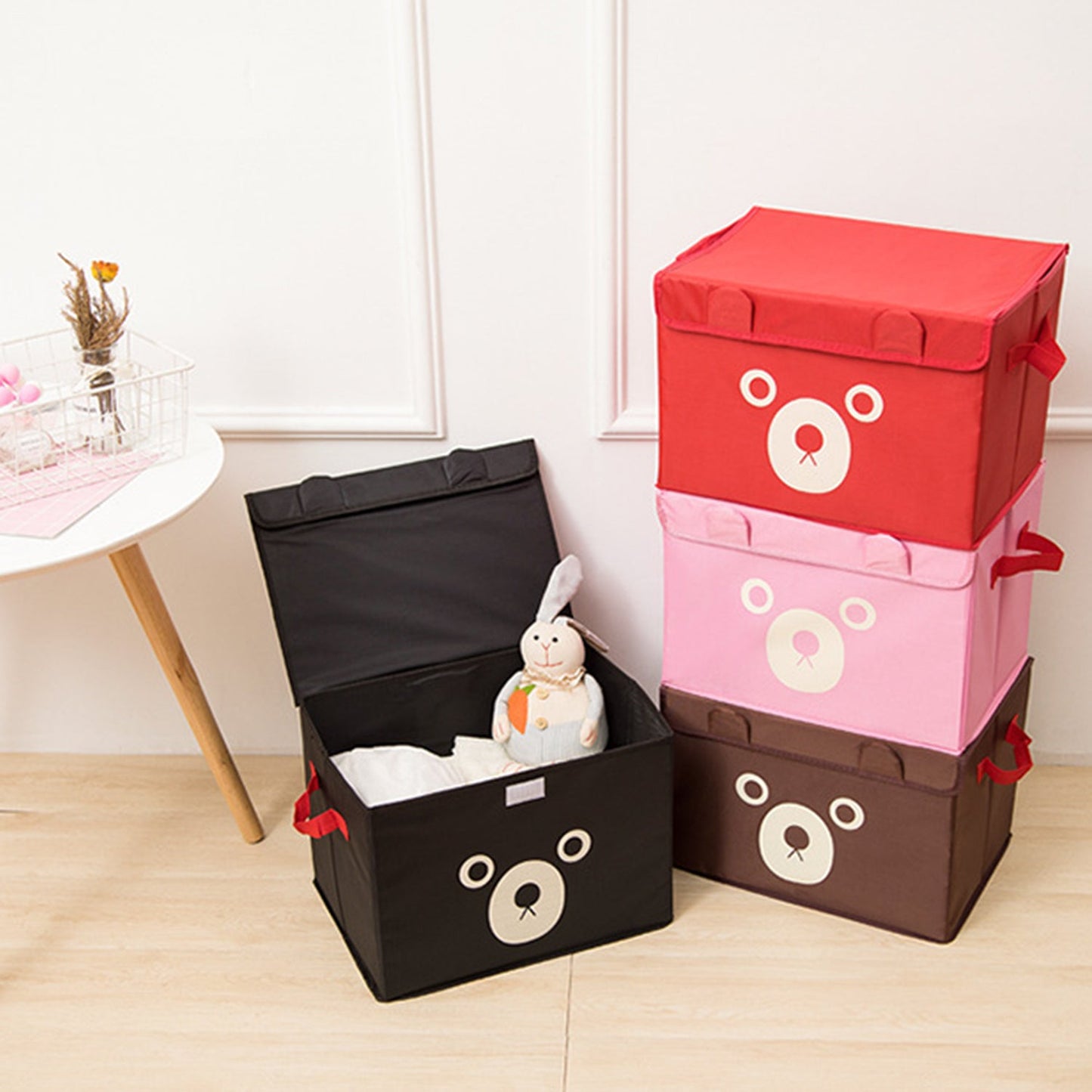 Cartoon Bear Foldable Storage Box For Multipurpose. - DS Traders