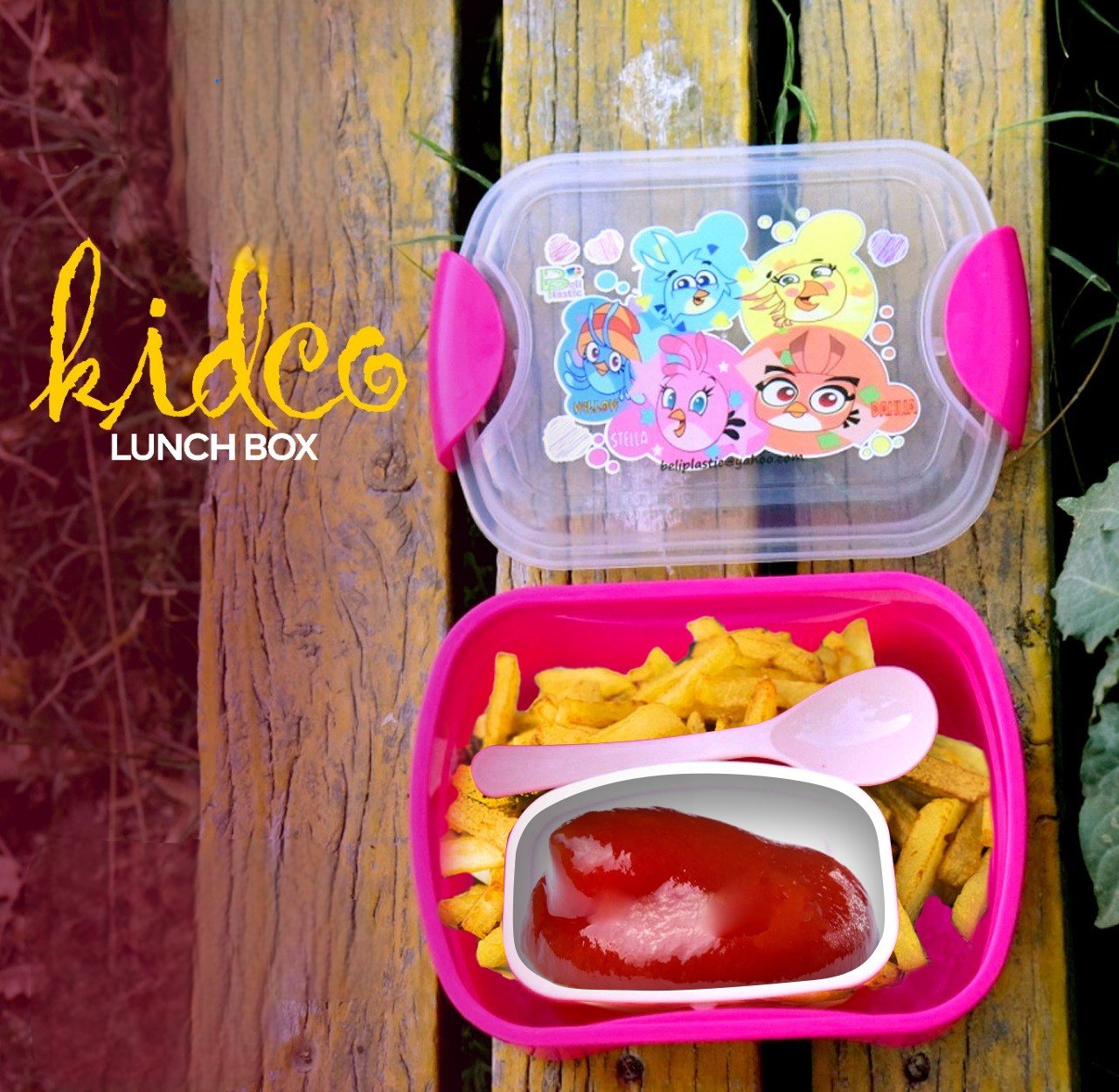 Cartoon Charactar Printed Plastic Lunch Box - DS Traders