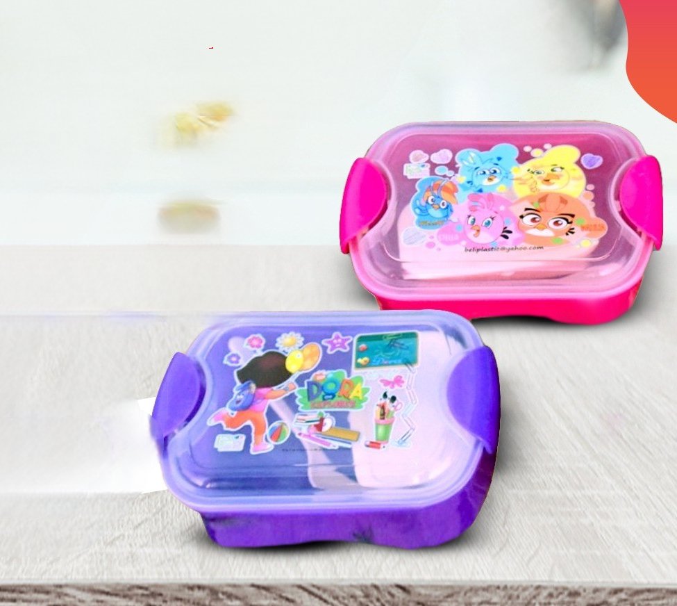 Cartoon Charactar Printed Plastic Lunch Box - DS Traders
