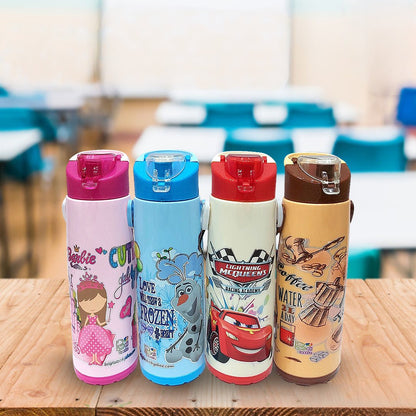 Cartoon Character Printed Square Water Bottle - DS Traders