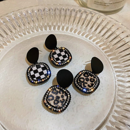 Checkered Stud Earrings - DS Traders