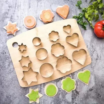 Cookie Cutters Shapes Baking Set12PCS Flower, Round, Heart, Star Shape. - DS Traders