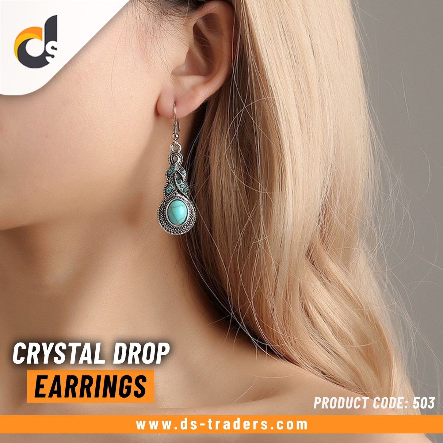 Crystal Drop Earrings - DS Traders