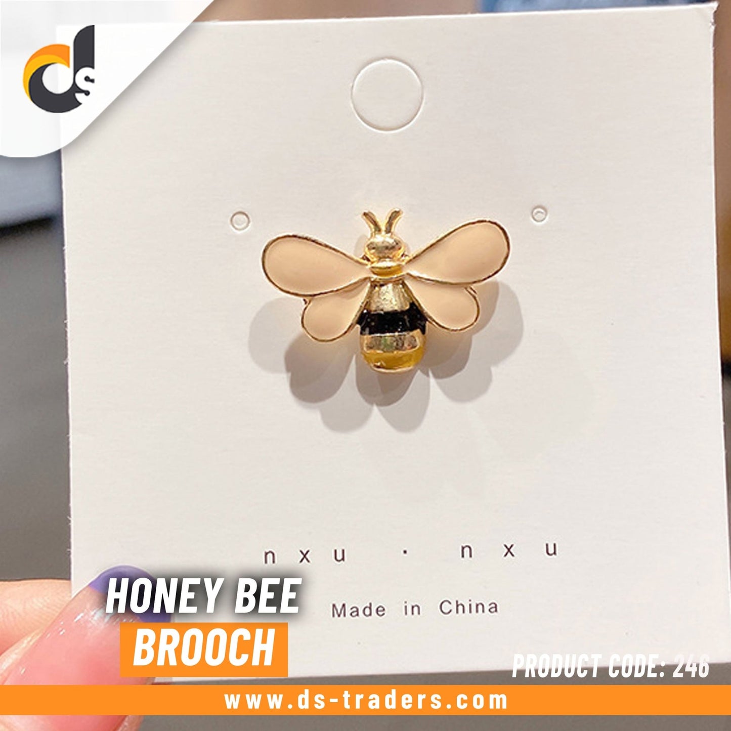 Cute Honey Bee Shape Brooch - DS Traders
