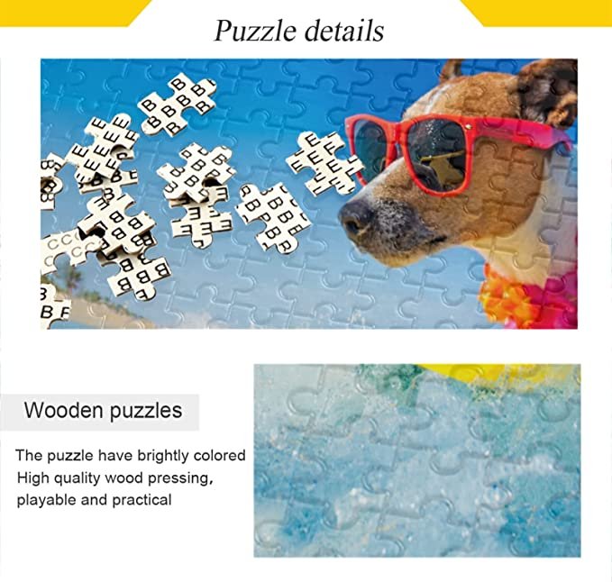 Dog Surfing Puzzles for Adults and Kids (1000 Pieces). - DS Traders