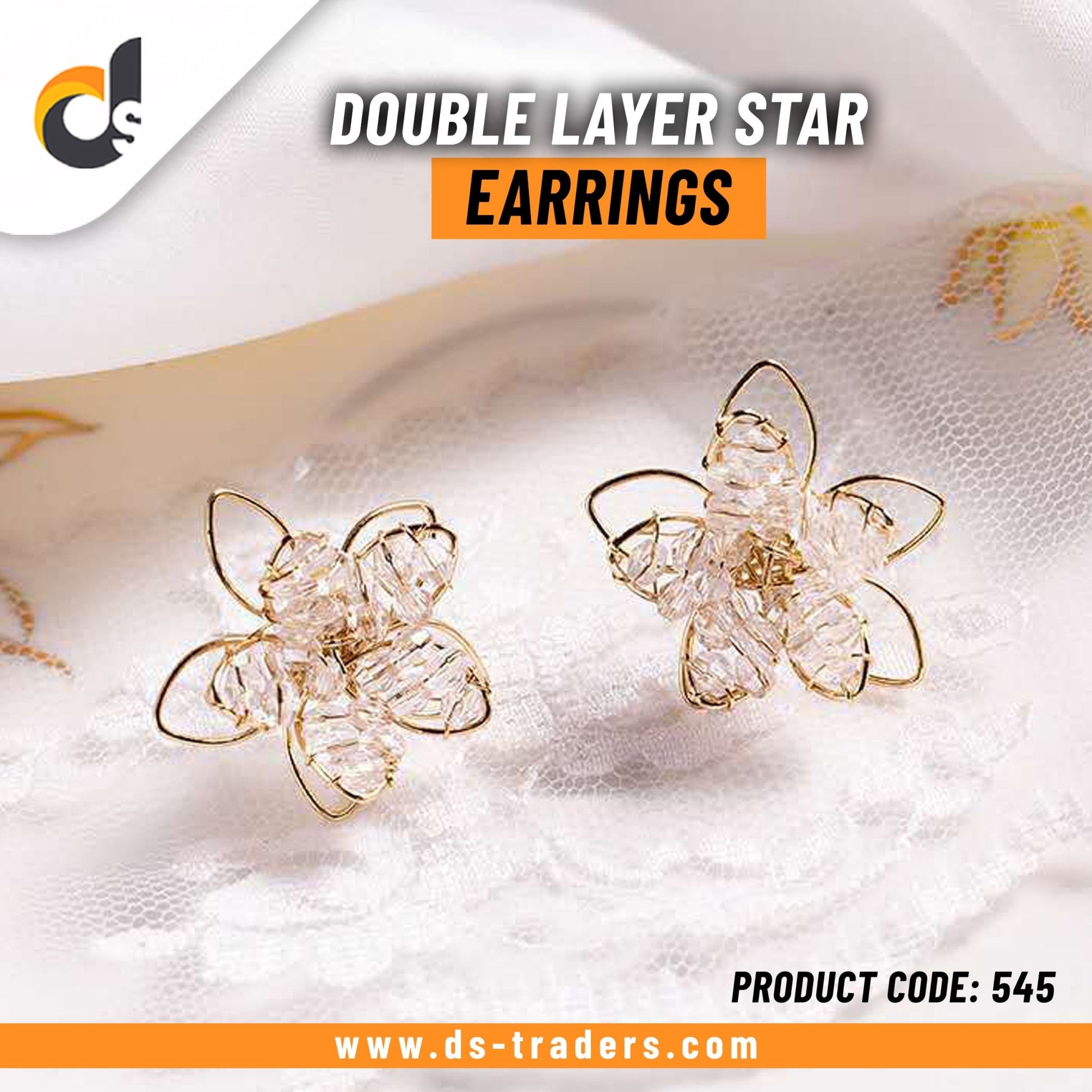 Double Layer Star Earrings - DS Traders