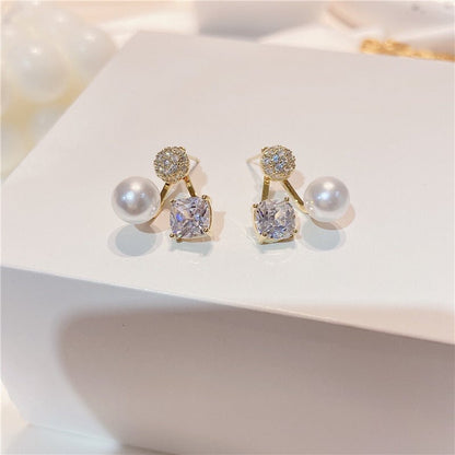 Double Pearl Earrings - DS Traders