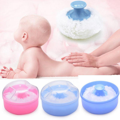 High Quality Baby Soft Face Body Puff Talcum PP Box.