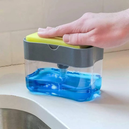 2-in-1 Pump Soap Dispenser and Sponge Caddy.