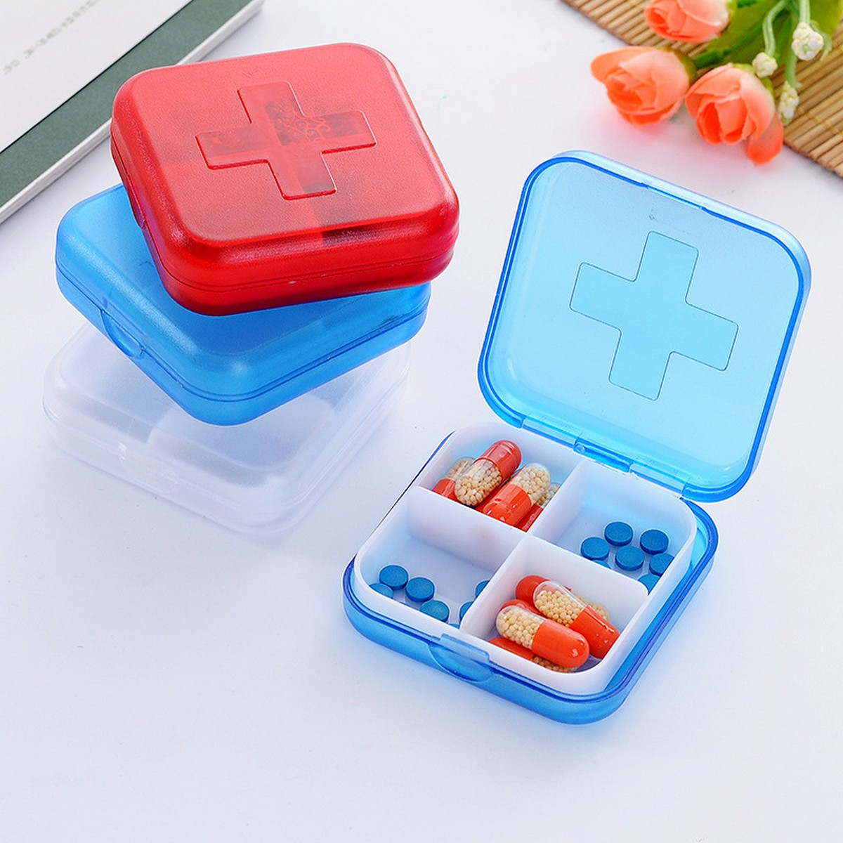 Mini Travel Medicine 4 Grid Box