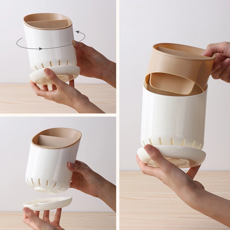 New Cutlery Storage Rack Fast Dry Drain Container