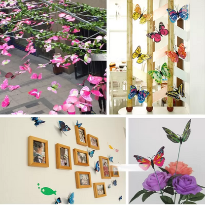 12 Pcs 3D Magnetic Butterfly Wall Decoration Stickers.