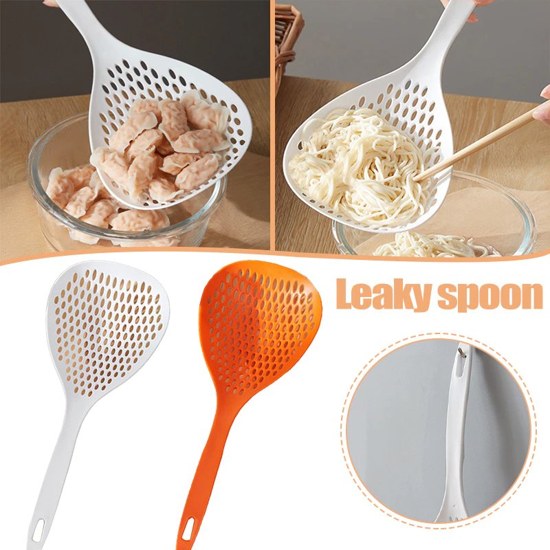 Durable Scoop Colander Strainer Spoon Plastic Water Scoop Colander For Cooking Baking Dumplings - DS Traders