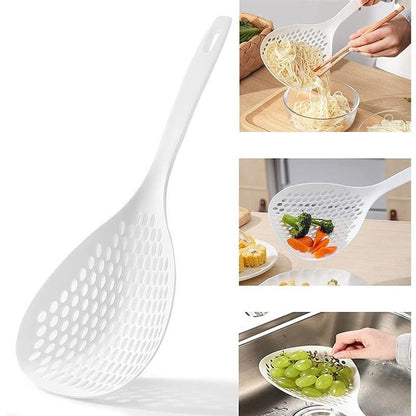 Durable Scoop Colander Strainer Spoon Plastic Water Scoop Colander For Cooking Baking Dumplings - DS Traders