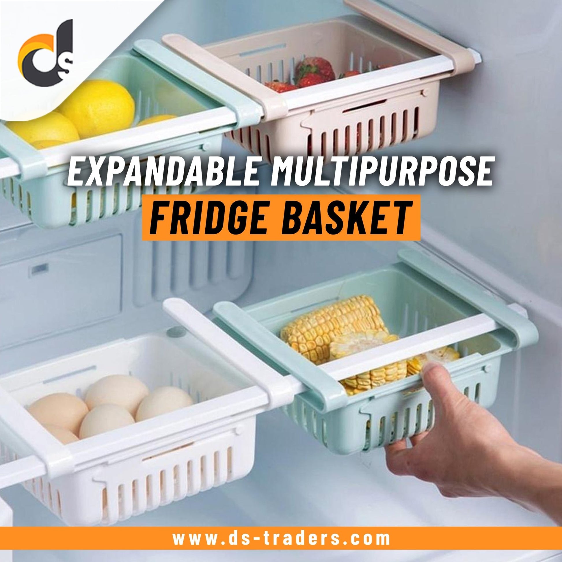 Expandable Fridge Basket for Multipurpose Storage - DS Traders
